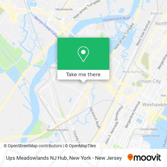 Ups Meadowlands NJ Hub map