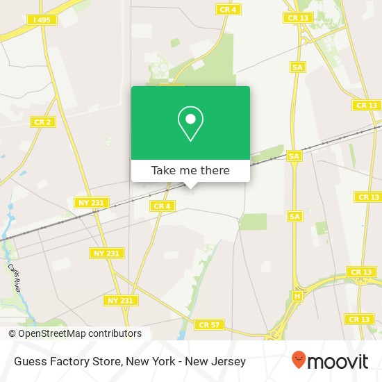 Guess Factory Store map