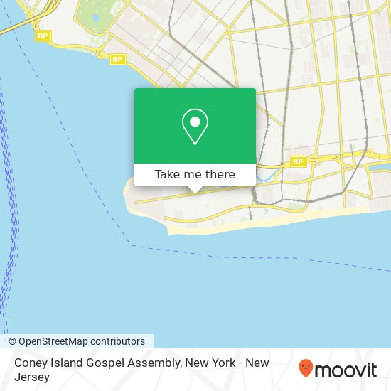 Mapa de Coney Island Gospel Assembly
