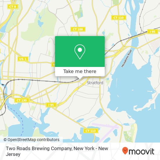 Mapa de Two Roads Brewing Company