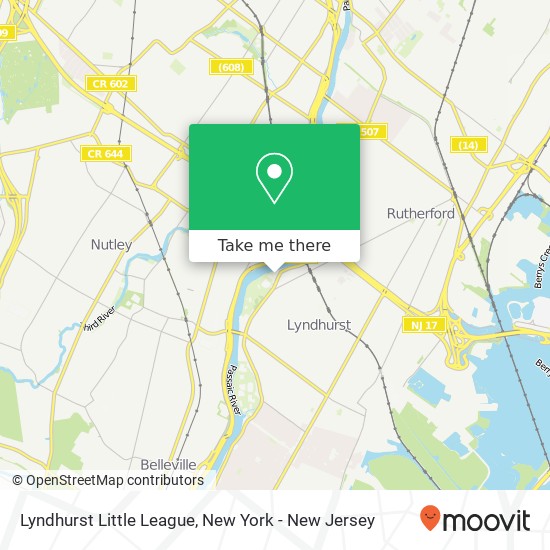 Mapa de Lyndhurst Little League