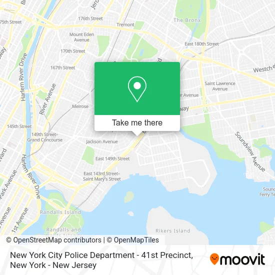 New York City Police Department - 41st Precinct map