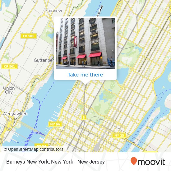 Barneys New York map