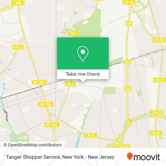 Tanger Shopper Service map