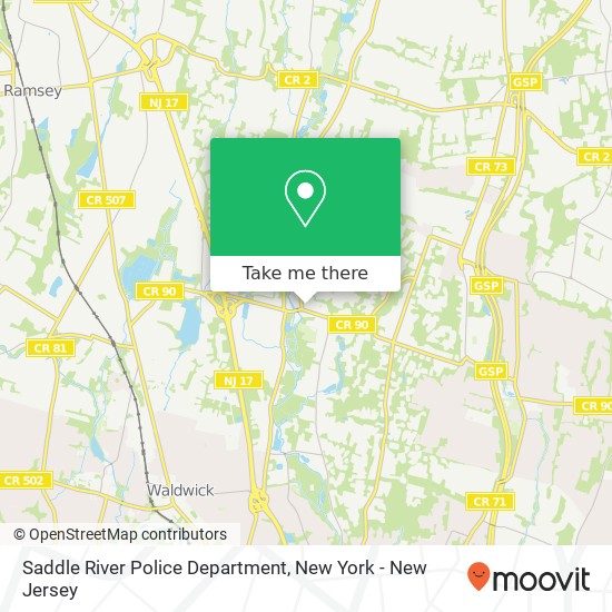 Mapa de Saddle River Police Department