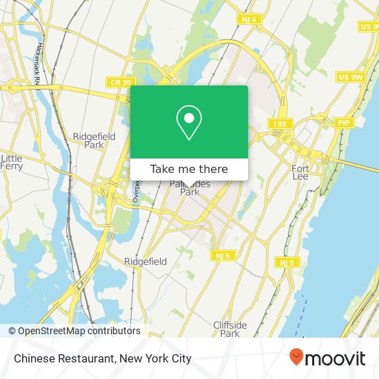 Chinese Restaurant map