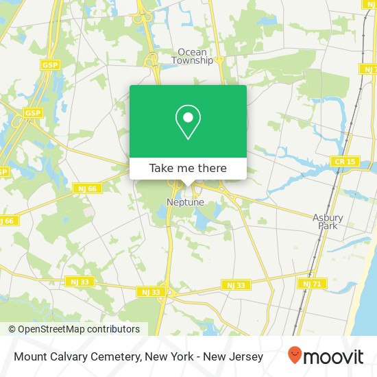 Mount Calvary Cemetery map