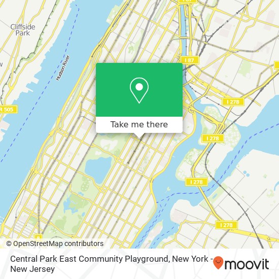 Central Park East Community Playground map