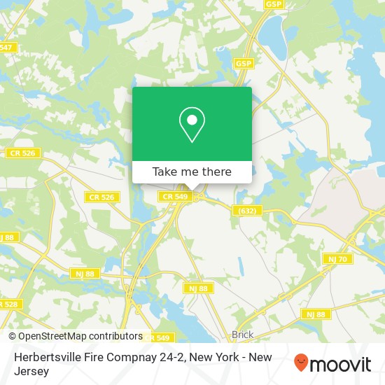 Herbertsville Fire Compnay 24-2 map