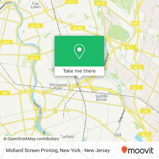 Midland Screen Printing map