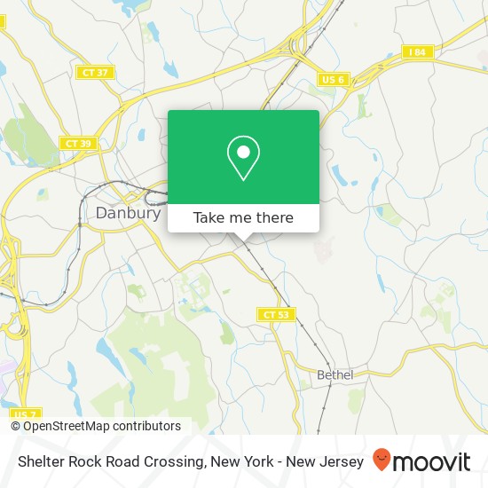 Shelter Rock Road Crossing map