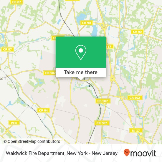 Mapa de Waldwick Fire Department