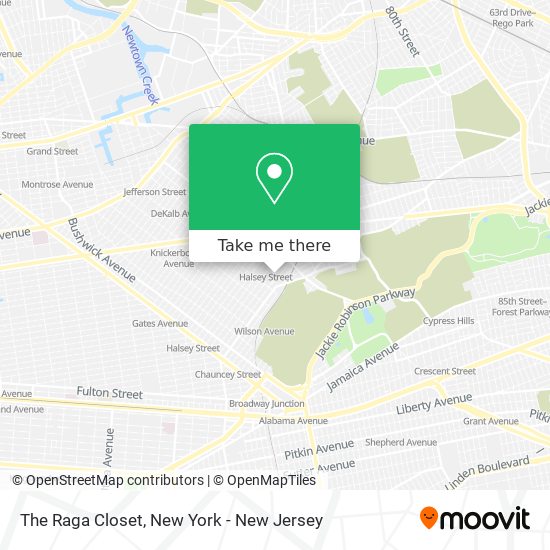 The Raga Closet map