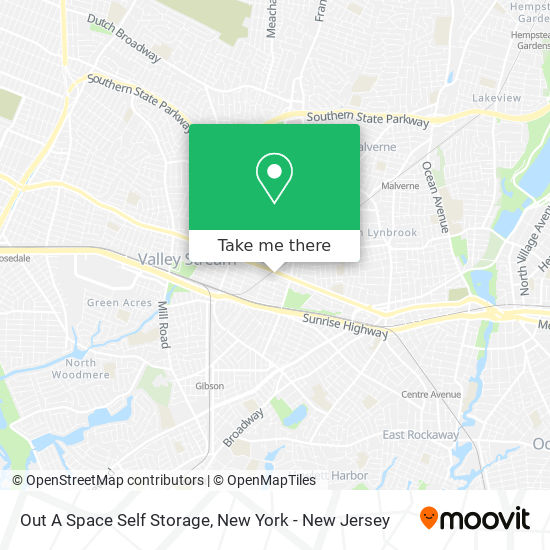 Out A Space Self Storage map