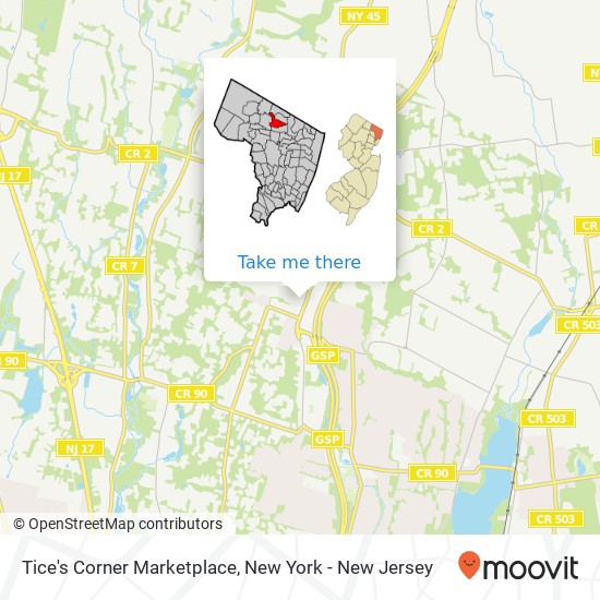 Tice's Corner Marketplace map