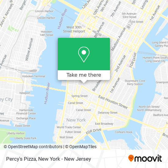 Percy's Pizza map