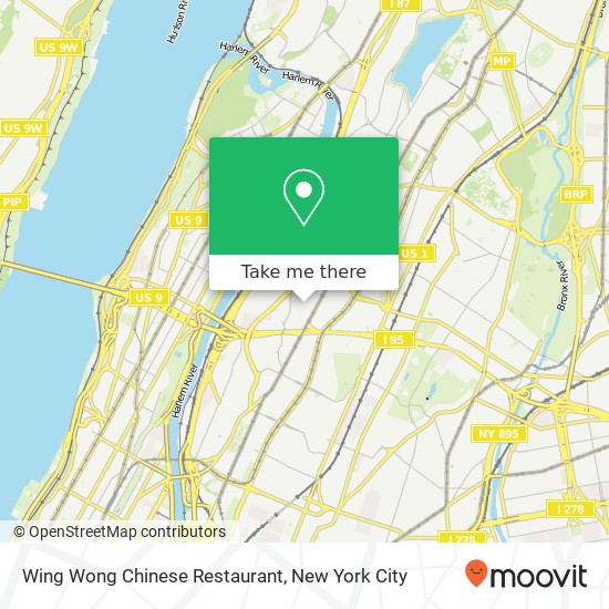 Mapa de Wing Wong Chinese Restaurant