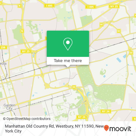 Manhattan Old Country Rd, Westbury, NY 11590 map