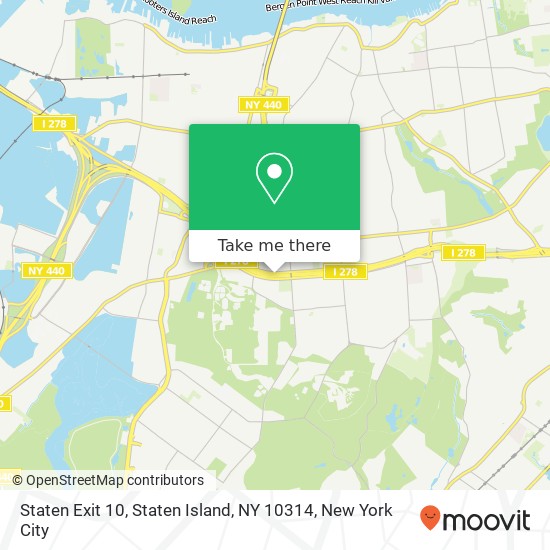 Mapa de Staten Exit 10, Staten Island, NY 10314