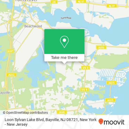 Mapa de Loon Sylvan Lake Blvd, Bayville, NJ 08721