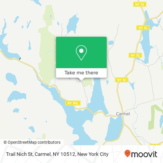 Mapa de Trail Nich St, Carmel, NY 10512