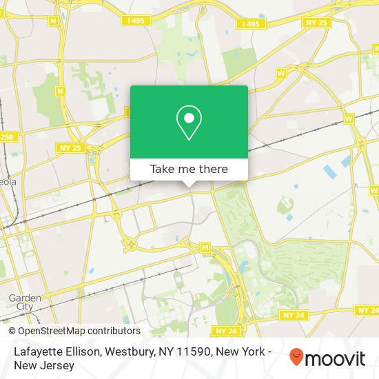 Mapa de Lafayette Ellison, Westbury, NY 11590