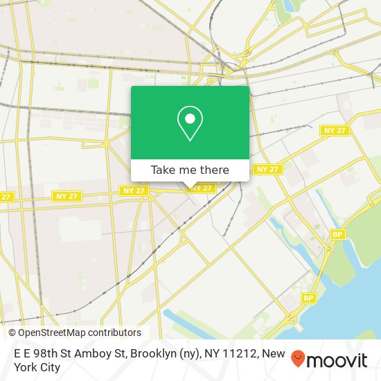 Mapa de E E 98th St Amboy St, Brooklyn (ny), NY 11212