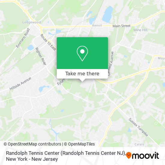 Randolph Tennis Center map