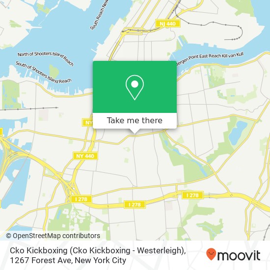 Mapa de Cko Kickboxing (Cko Kickboxing - Westerleigh), 1267 Forest Ave
