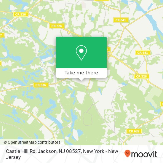 Mapa de Castle Hill Rd, Jackson, NJ 08527