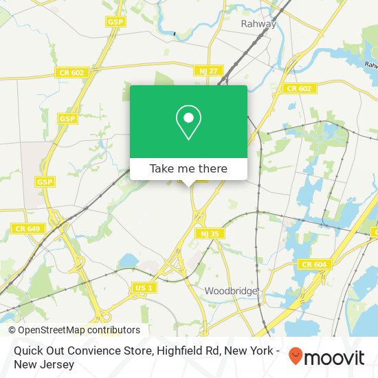 Quick Out Convience Store, Highfield Rd map