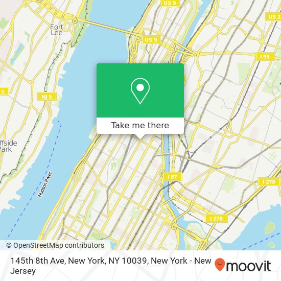 Mapa de 145th 8th Ave, New York, NY 10039