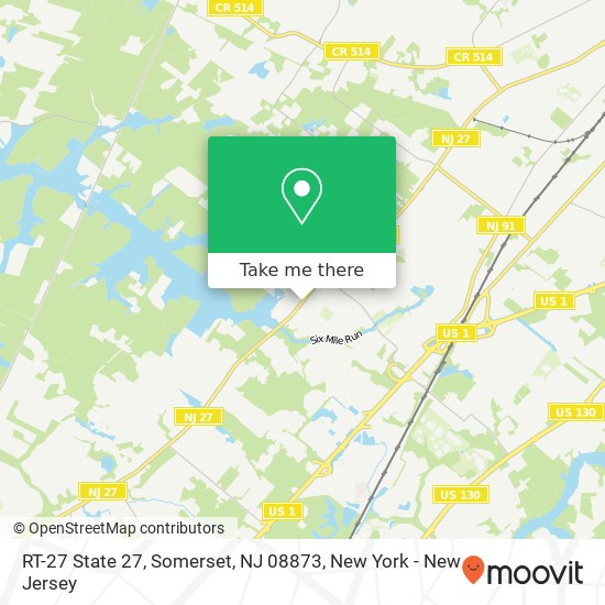 Mapa de RT-27 State 27, Somerset, NJ 08873