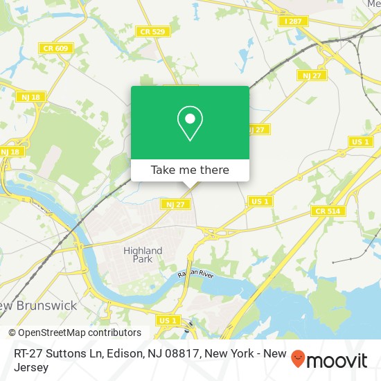 RT-27 Suttons Ln, Edison, NJ 08817 map