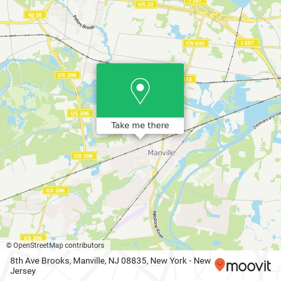 8th Ave Brooks, Manville, NJ 08835 map