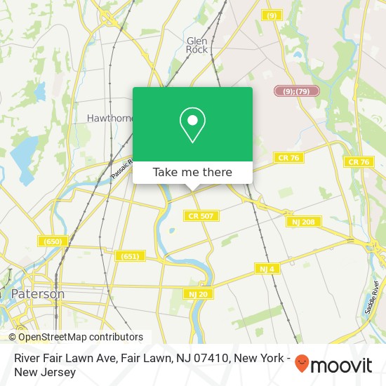 River Fair Lawn Ave, Fair Lawn, NJ 07410 map