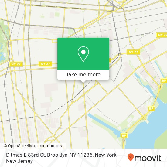 Mapa de Ditmas E 83rd St, Brooklyn, NY 11236