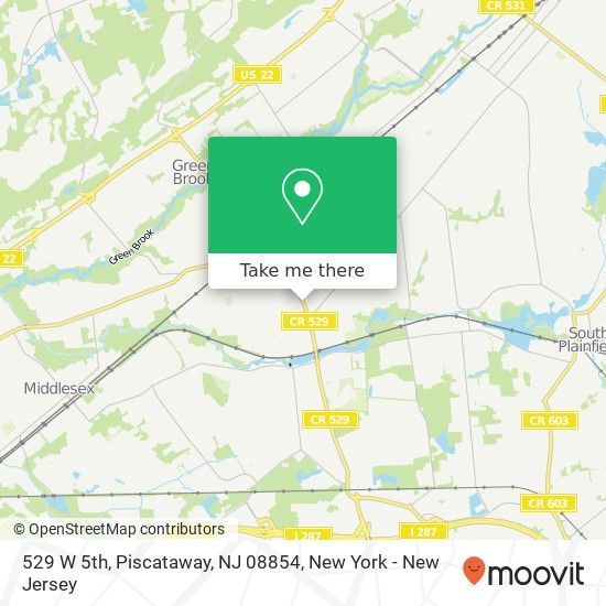 529 W 5th, Piscataway, NJ 08854 map