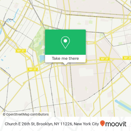Church E 26th St, Brooklyn, NY 11226 map
