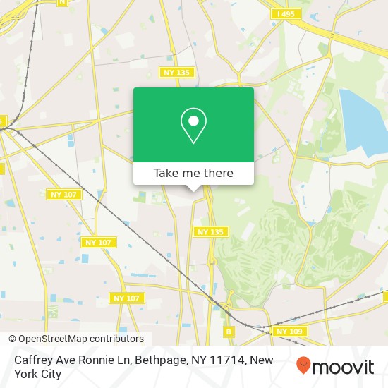 Mapa de Caffrey Ave Ronnie Ln, Bethpage, NY 11714