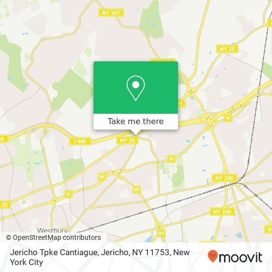 Mapa de Jericho Tpke Cantiague, Jericho, NY 11753