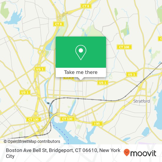 Boston Ave Bell St, Bridgeport, CT 06610 map