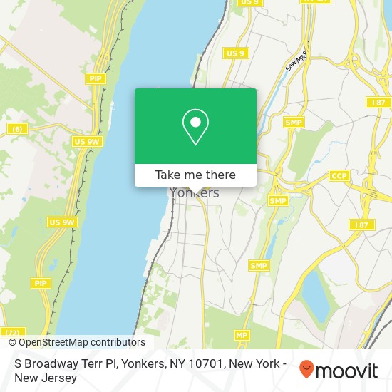 S Broadway Terr Pl, Yonkers, NY 10701 map