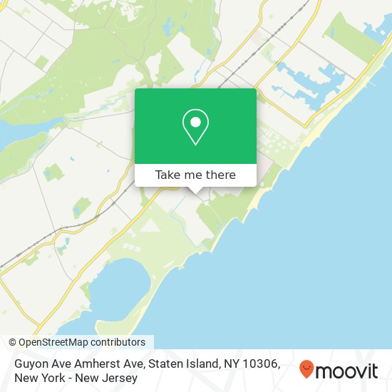 Guyon Ave Amherst Ave, Staten Island, NY 10306 map