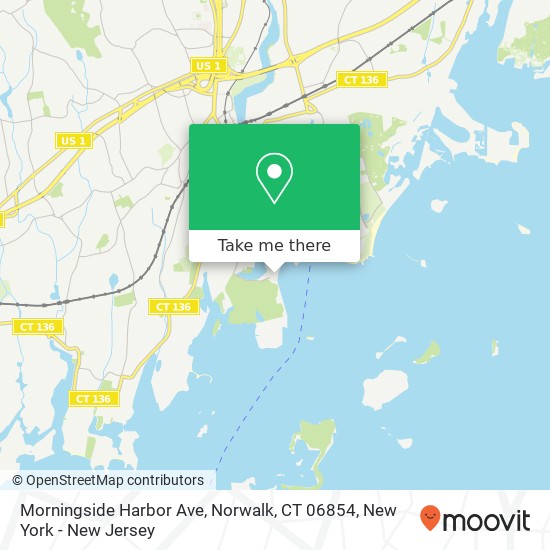 Mapa de Morningside Harbor Ave, Norwalk, CT 06854