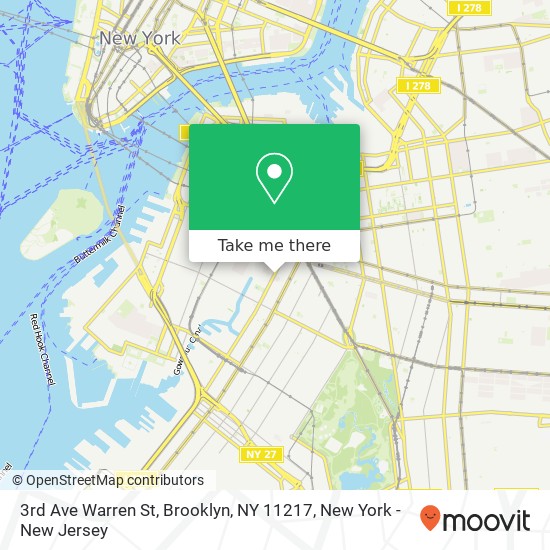 Mapa de 3rd Ave Warren St, Brooklyn, NY 11217