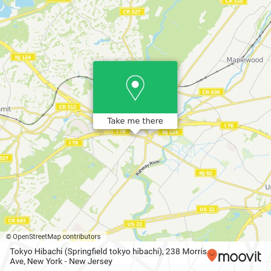 Mapa de Tokyo Hibachi (Springfield tokyo hibachi), 238 Morris Ave