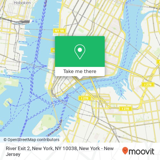 River Exit 2, New York, NY 10038 map