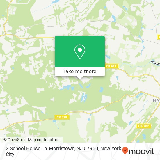 Mapa de 2 School House Ln, Morristown, NJ 07960