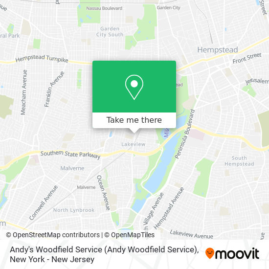 Andy's Woodfield Service map